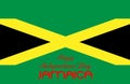 Illustration design flag happy indepedence day jamaica