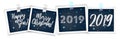 Set of new year holiday stickers Royalty Free Stock Photo