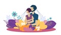 WebWeb page design template for growing family, healthy and safe environment for the family. Modern vector illustration