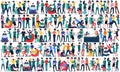 Large group of business people background. Business people in different positions, teamwork concept. Working people. Royalty Free Stock Photo