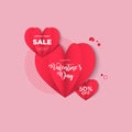 Valentines day Backgrounds Design with hearts shape