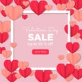 Valentines day sale backgrounds with Heart shape Royalty Free Stock Photo