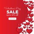 Valentines day sale backgrounds with Heart shape