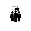 People talking icon. One of set web vector icons.