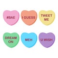 Rainbow Candy Hearts Collection Royalty Free Stock Photo