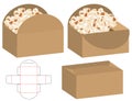 Box packaging die cut template design. 3d mock-up Royalty Free Stock Photo