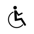 Disabled icon on white - Vector Royalty Free Stock Photo