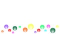 Many colourful balls or bubbles frame Royalty Free Stock Photo