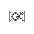 Turntable Oultine Vector Icon, Symbol or Logo.