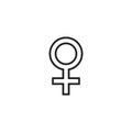 Venus Symbol Oultine Vector Icon, Symbol or Logo.