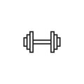 Dumbbell Oultine Vector Icon, Symbol or Logo.