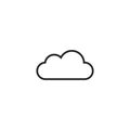 Cloud Oultine Vector Icon, Symbol or Logo.