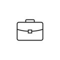 Briefcase Oultine Vector Icon, Symbol or Logo. Royalty Free Stock Photo