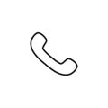Phone Oultine Vector Icon, Symbol or Logo. Royalty Free Stock Photo
