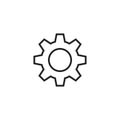 Gear Outline Vector Icon, Symbol or Logo. Royalty Free Stock Photo
