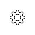 Gear Outline Vector Icon, Symbol or Logo.