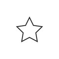 Star Outline Vector Icon, Symbol or Logo. Royalty Free Stock Photo