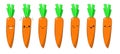 Vector illustration of an carrot Cute cartoon vegetable vector character set isolated on white. Emotions. Stickers. kawaii