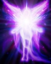 Angel of light and love doing a miracle, angel meditation Royalty Free Stock Photo
