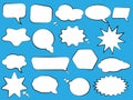 Set of speech bubbles. Blank empty white speech bubbles. Cartoon balloon word design. Royalty Free Stock Photo