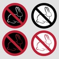 Set of 4 icons - no testing on animals.