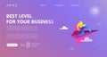 Business landing page template. Royalty Free Stock Photo