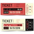 Classical realistic Ticket design.