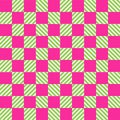White and bright pink texture chess pattern Royalty Free Stock Photo