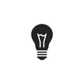 Lamp Bulb Glyph Vector Icon, Symbol or Logo.