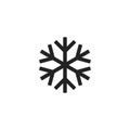 Snowflake Glyph Vector Icon, Symbol or Logo. Royalty Free Stock Photo