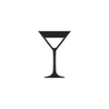 Cocktail Glyph Vector Icon, Symbol or Logo.