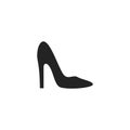 Woman Shoe Glyph Vector Icon, Symbol or Logo.