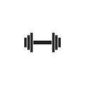 Dumbbell Glyph Vector Icon, Symbol or Logo. Royalty Free Stock Photo