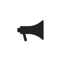 Megaphone Glyph Vector Icon, Symbol or Logo.