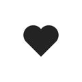 Heart Glyph Vector Icon, Symbol or Logo.