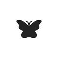 Butterfly Glyph Vector Icon, Symbol or Logo. Royalty Free Stock Photo