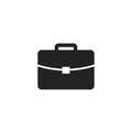 Briefcase Glyph Vector Icon, Symbol or Logo.