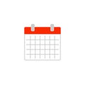 Calendar Flat Icon Vector, Symbol or Logo.