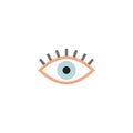 Eye Flat Icon Vector, Symbol or Logo. Royalty Free Stock Photo