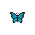 Butterfly Flat Icon Vector, Symbol or Logo. Royalty Free Stock Photo