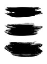 Vector black paint texture, ink brush stroke. Royalty Free Stock Photo