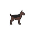 Dog Flat Icon Vector, Symbol or Logo.