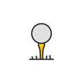 Golf Ball Flat Icon Vector, Symbol or Logo. Royalty Free Stock Photo