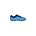 Football Boots Flat Icon Vector, Symbol or Logo.