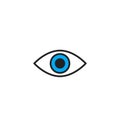 Eye Flat Icon Vector, Symbol or Logo. Royalty Free Stock Photo