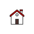 Home Flat Icon Vector, Symbol or Logo. Royalty Free Stock Photo