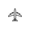 Aircraft Flat Icon Vector, Symbol or Logo.