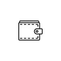 Wallet Outline Vector Icon, Symbol or Logo.