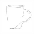 Cup of tea one line drawing vector illustration Royalty Free Stock Photo