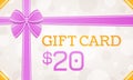 Gift Card, gift voucher - 20 dollars
